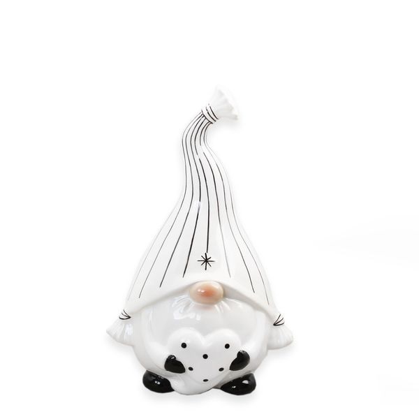 Skřítek keramika 10cm bílá